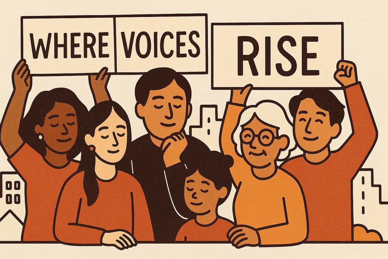 This is where voices rise.